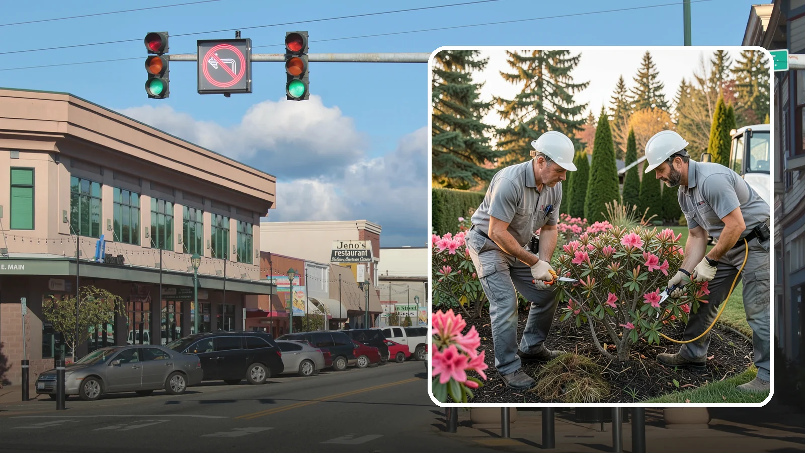 Rhododendron Pruning in Monroe, Snohomish County, WA - Careful shaping and deadheading of rhododendrons to protect next year's blooms while controlling size in Puget Sound gardens.