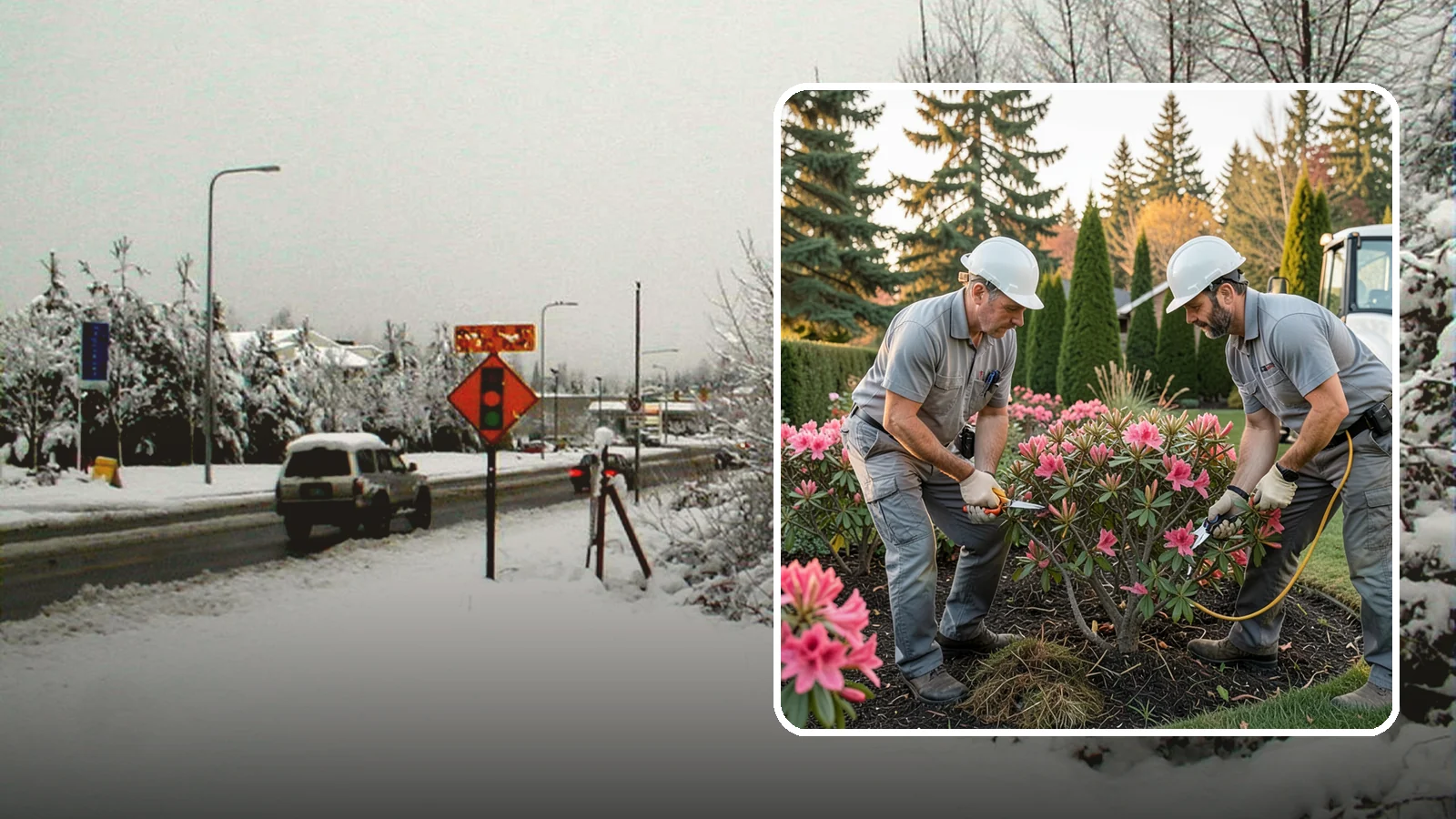 Rhododendron Pruning in Newcastle, King County, WA - Careful shaping and deadheading of rhododendrons to protect next year's blooms while controlling size in Puget Sound gardens.