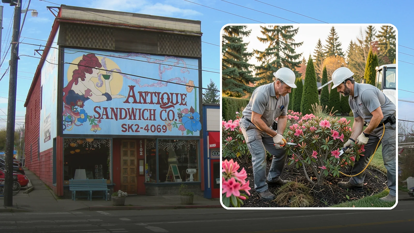 Rhododendron Pruning in Ruston, Pierce County, WA - Careful shaping and deadheading of rhododendrons to protect next year's blooms while controlling size in Puget Sound gardens.
