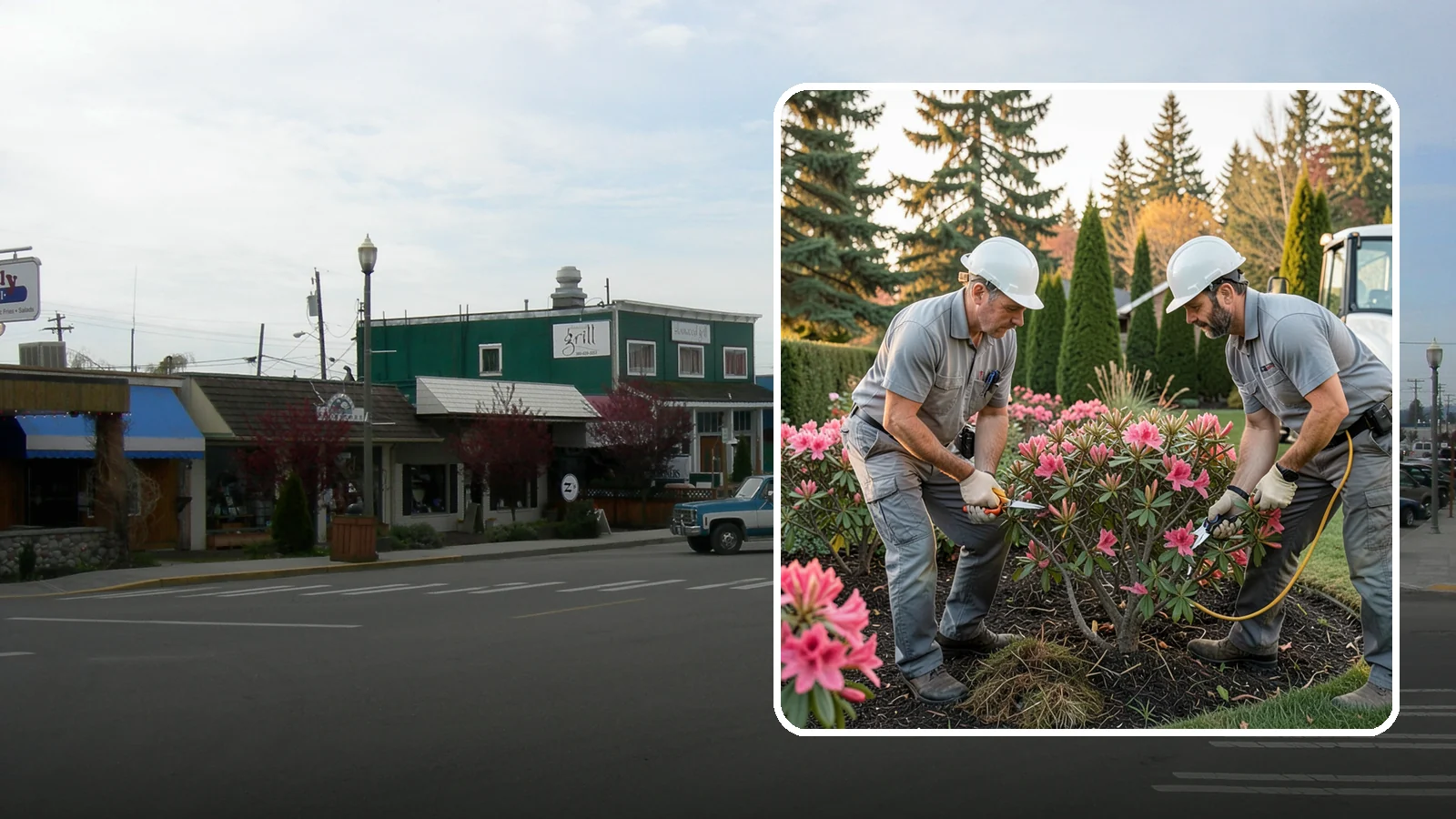 Rhododendron Pruning in Stanwood, Snohomish County, WA - Careful shaping and deadheading of rhododendrons to protect next year's blooms while controlling size in Puget Sound gardens.