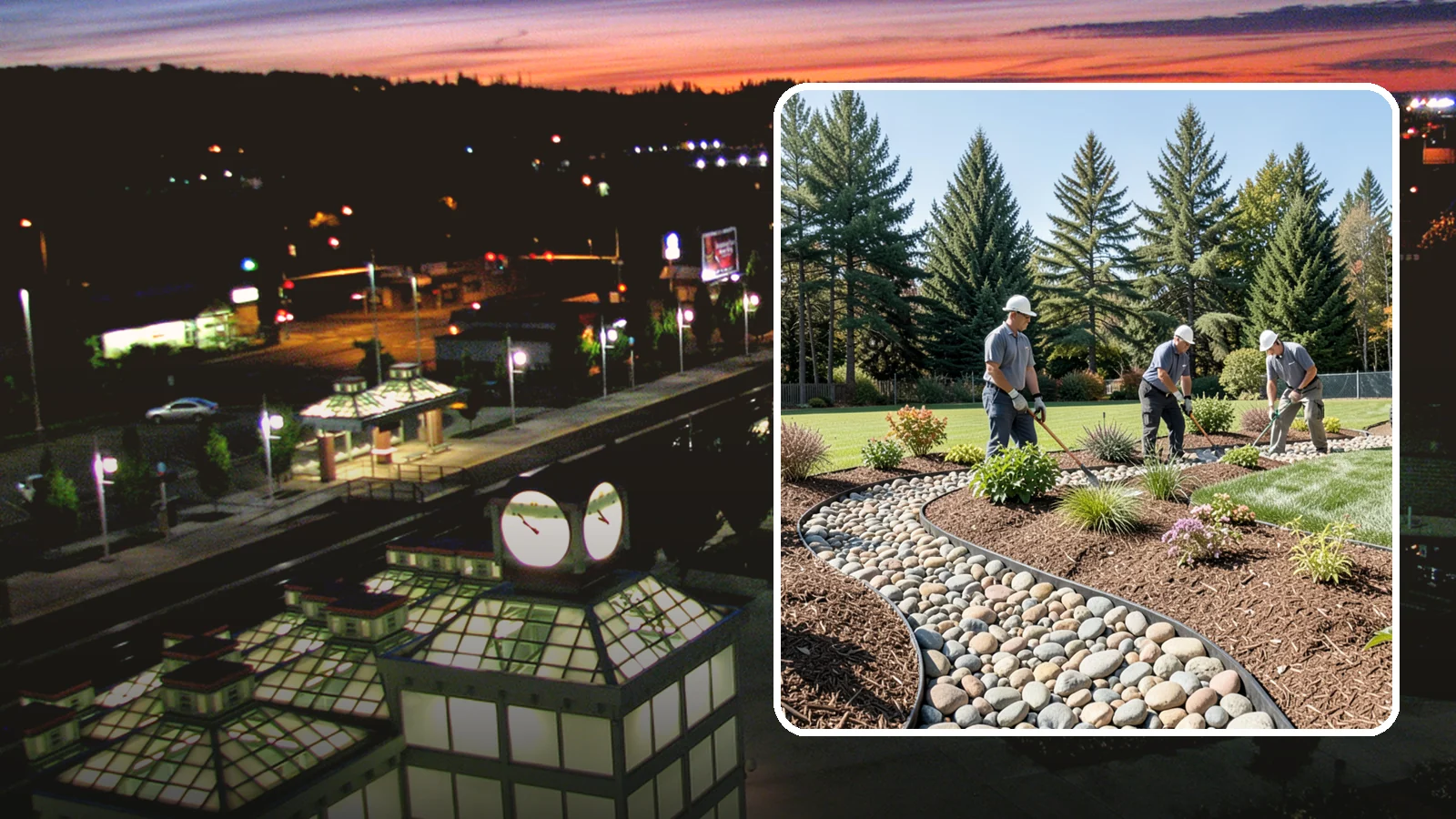 River Rock Installation in Auburn, King County, WA - Smooth river rock installed for decorative beds, dry creek beds, and natural-looking drainage accents.