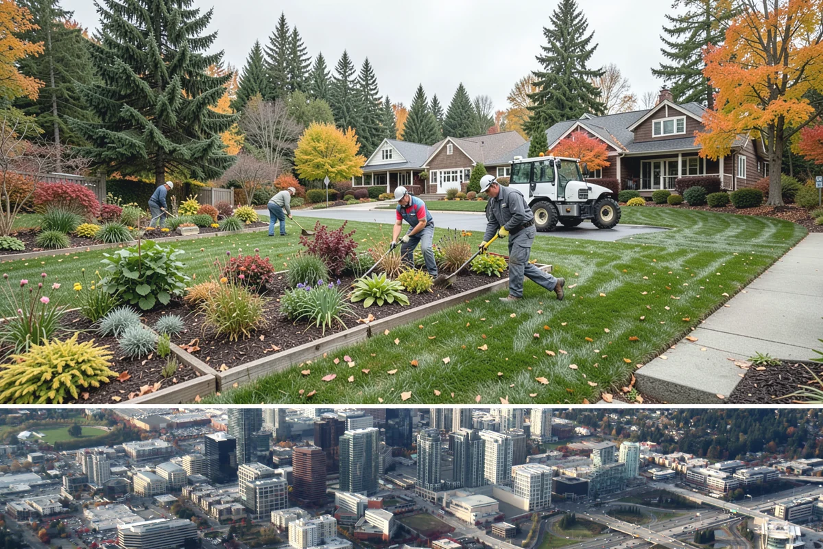 River Rock Installation in Bellevue, King County, WA - Can be installed year-round.