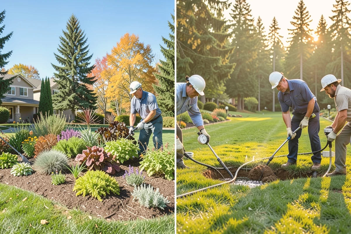 River Rock Installation in Brier, Snohomish County, WA - Lay out the bed or creek-bed path