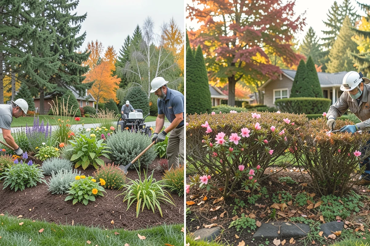River Rock Installation in Burien, King County, WA - Lay out the bed or creek-bed path