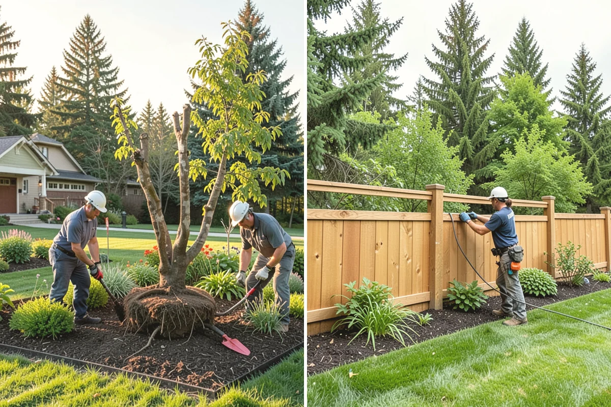 River Rock Installation in Carbonado, Pierce County, WA - Lay out the bed or creek-bed path