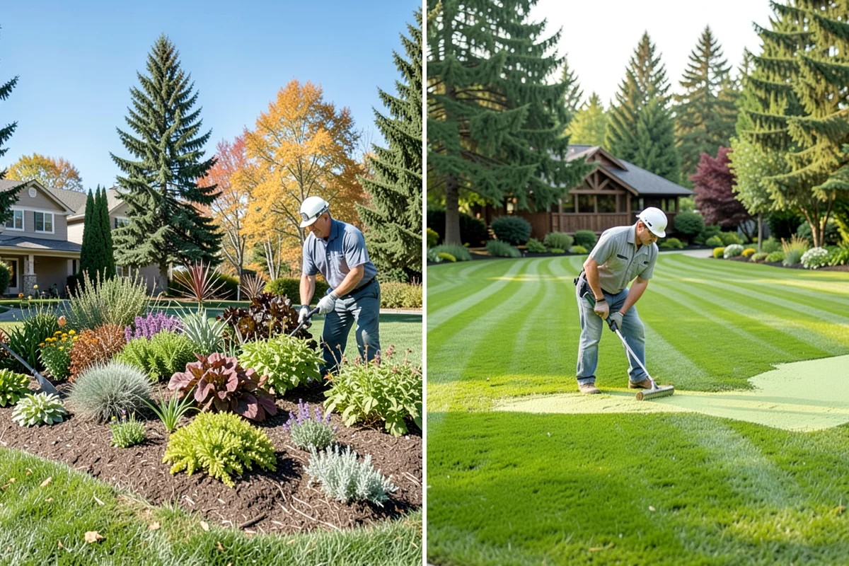 River Rock Installation in Concrete, Skagit County, WA - Lay out the bed or creek-bed path