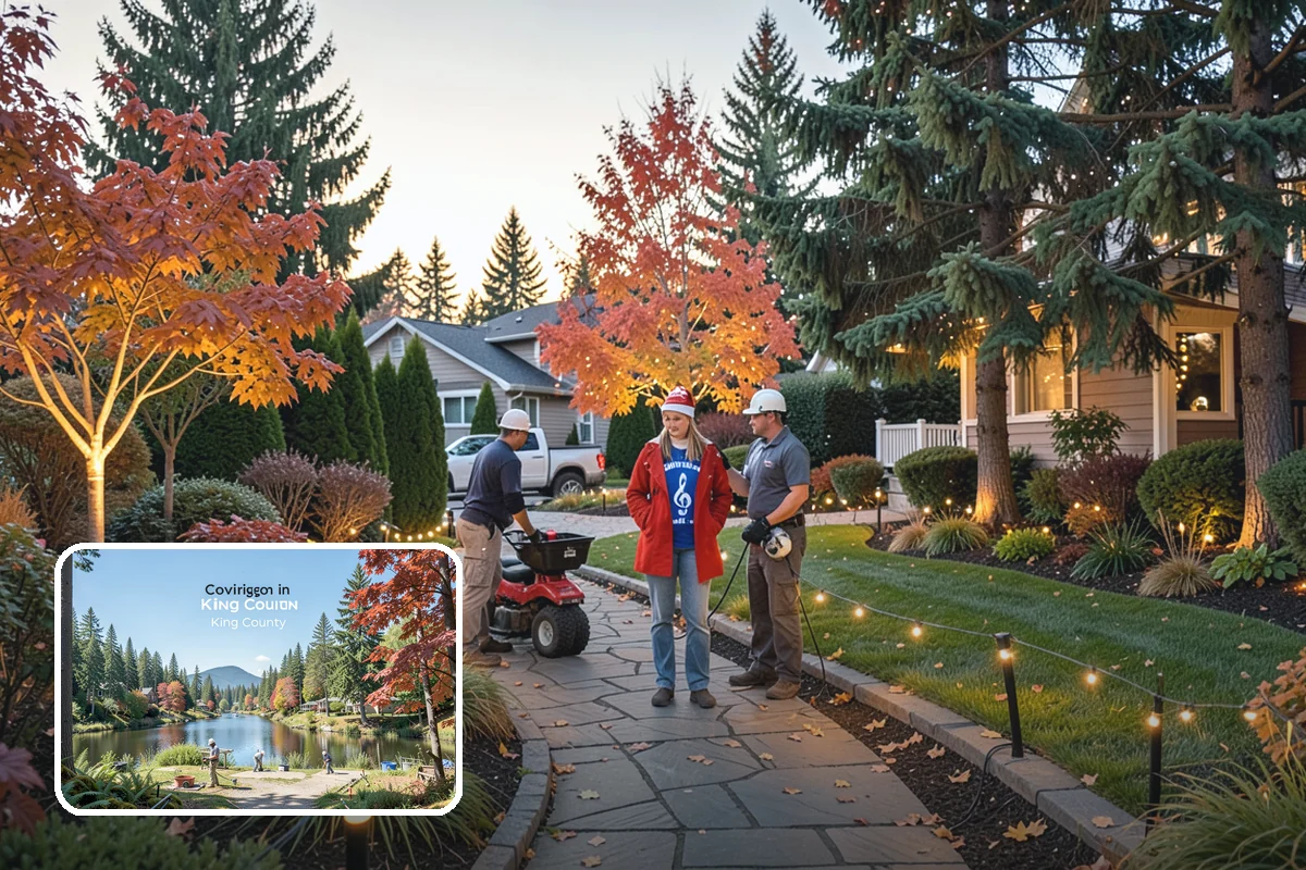River Rock Installation in Covington, King County, WA - Natural, water-worn decorative look