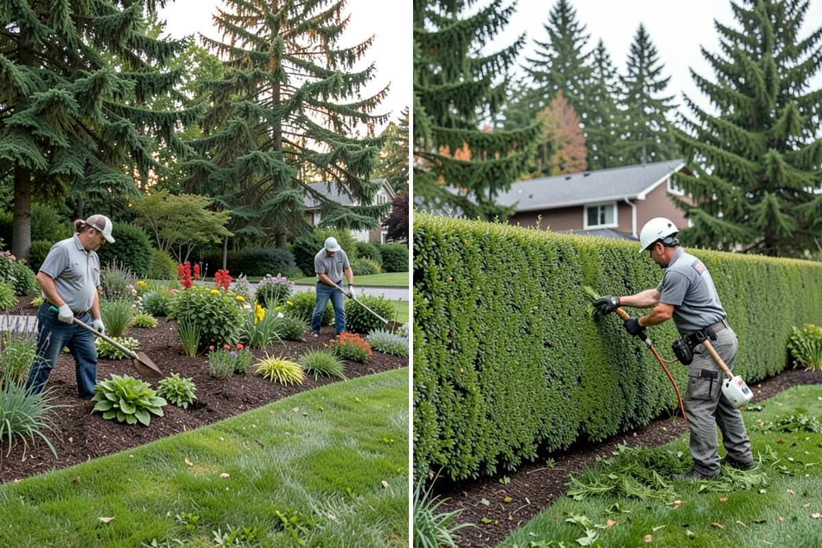 River Rock Installation in DuPont, Pierce County, WA - Lay out the bed or creek-bed path