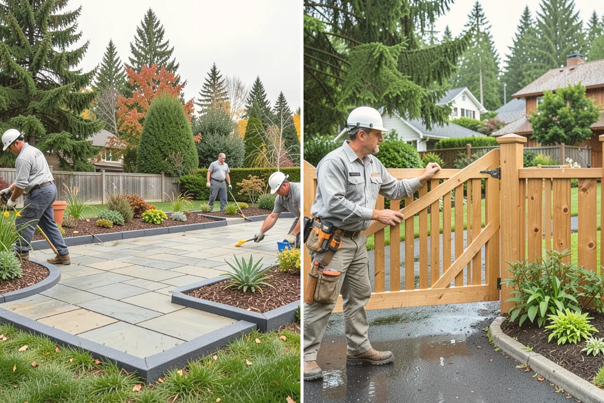 River Rock Installation in Eatonville, Pierce County, WA - Lay out the bed or creek-bed path
