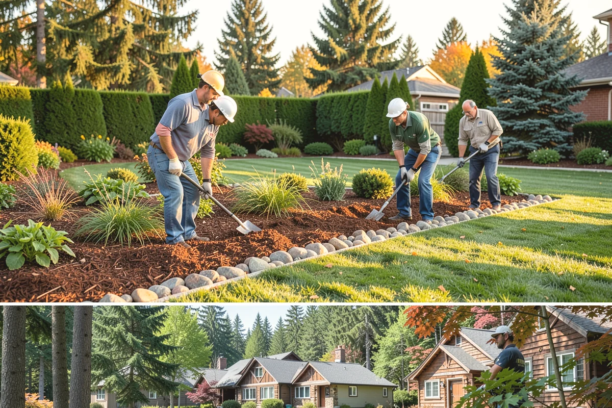 River Rock Installation in Edgewood, Pierce County, WA - Can be installed year-round.