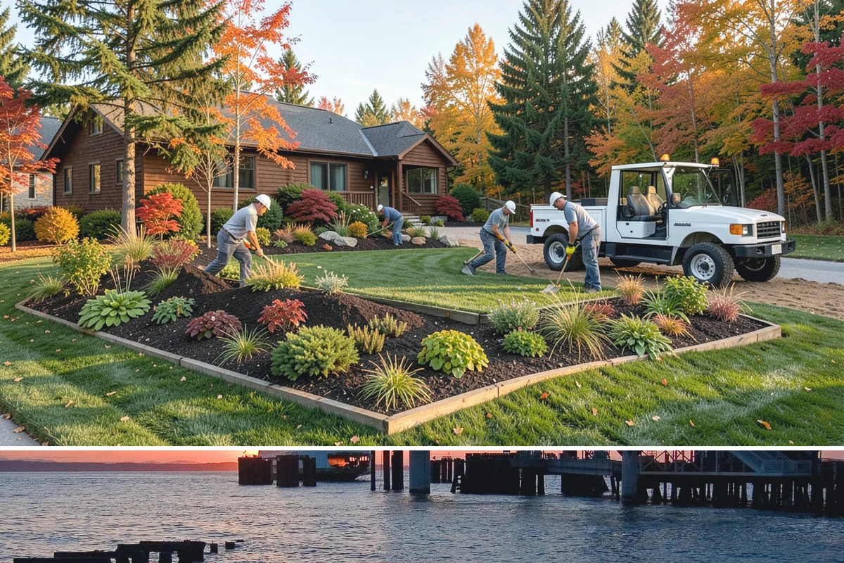 River Rock Installation in Edmonds, Snohomish County, WA - Can be installed year-round.