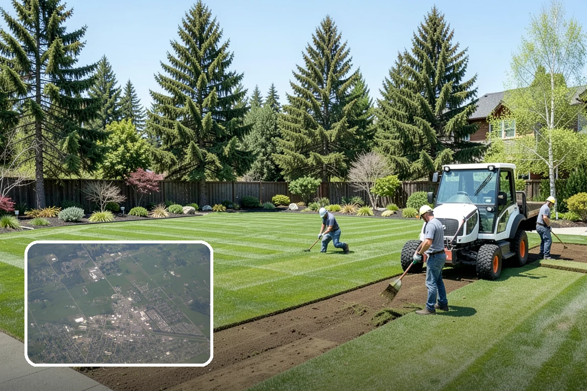 River Rock Installation in Enumclaw, King County, WA - Natural, water-worn decorative look