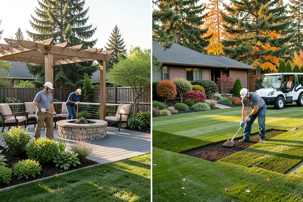 River Rock Installation in Everett, Snohomish County, WA - Lay out the bed or creek-bed path