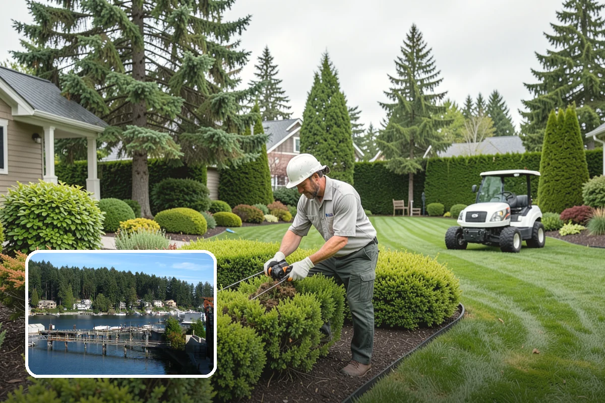 River Rock Installation in Gig Harbor, Pierce County, WA - Natural, water-worn decorative look
