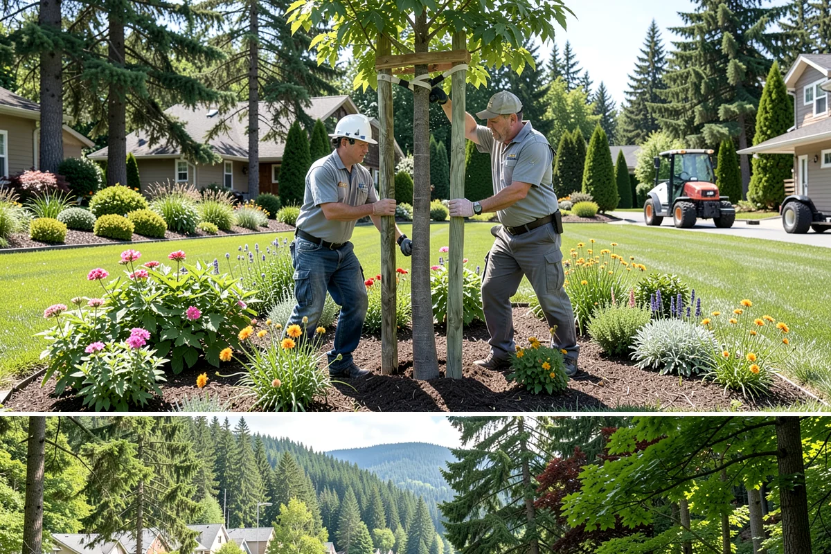 River Rock Installation in Lake Forest Park, King County, WA - Can be installed year-round.
