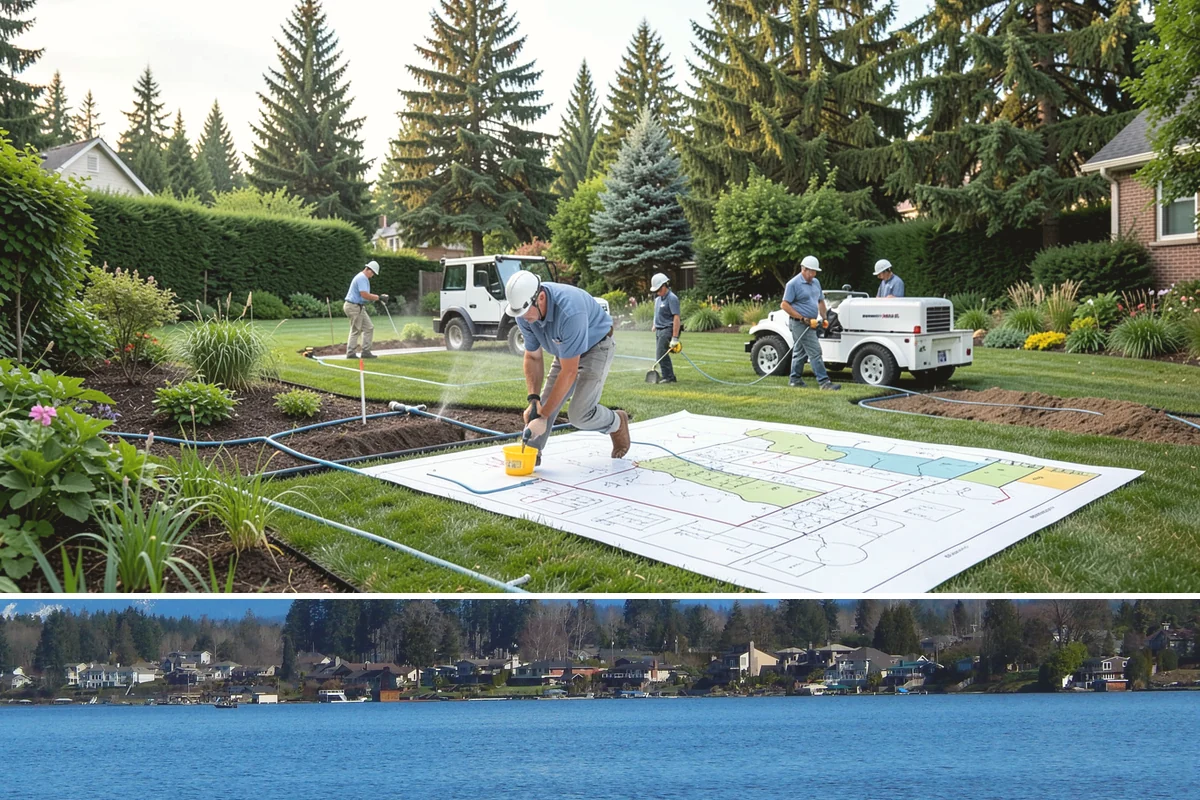 River Rock Installation in Lake Stevens, Snohomish County, WA - Can be installed year-round.