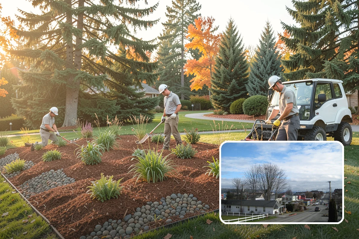 River Rock Installation in Langley, Island County, WA - Natural, water-worn decorative look