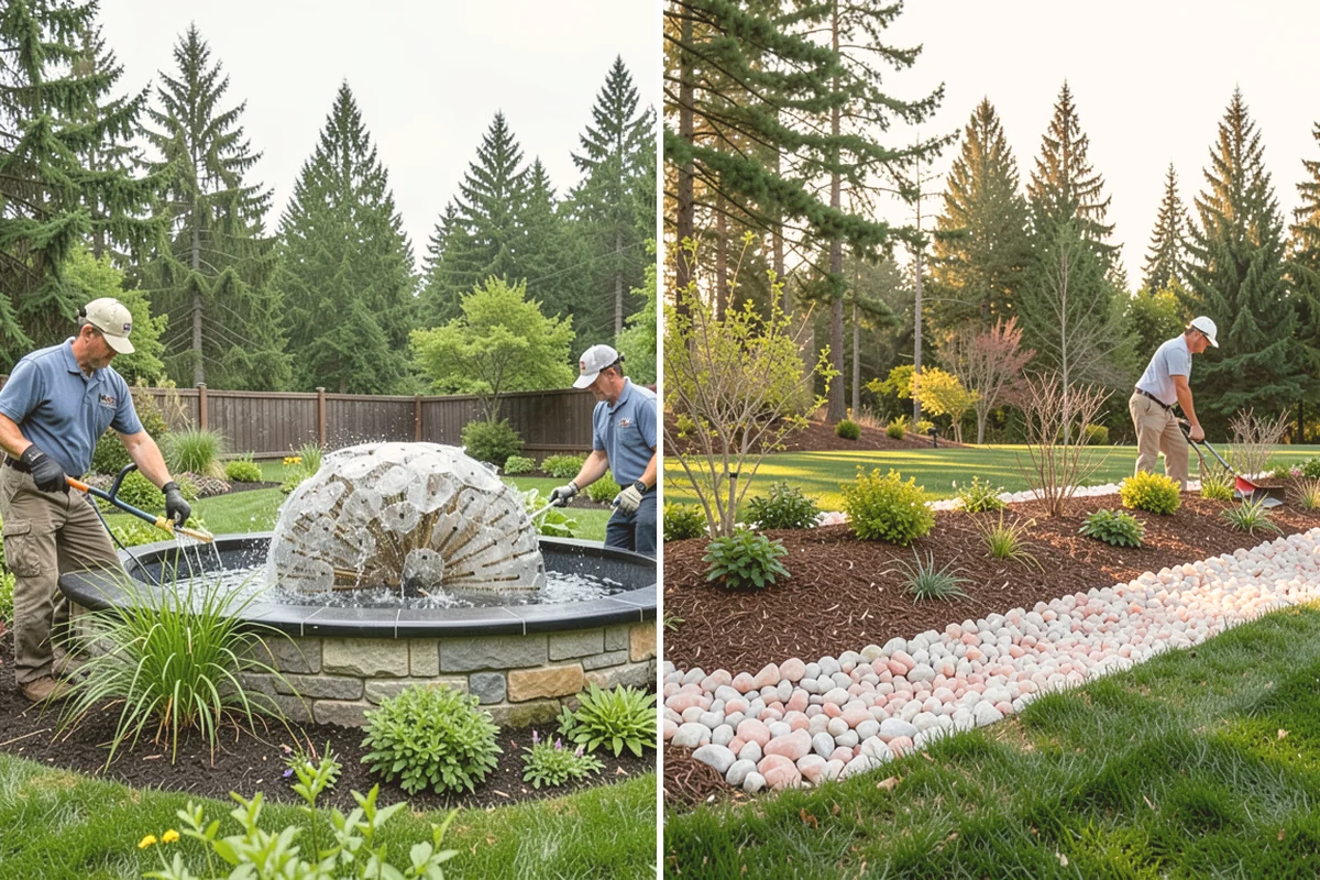 River Rock Installation in Langley, Island County, WA - Lay out the bed or creek-bed path