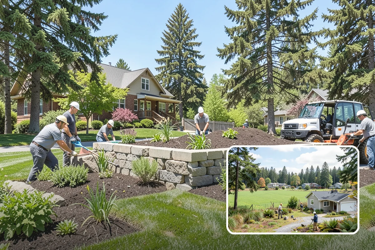 River Rock Installation in Lyman, Skagit County, WA - Natural, water-worn decorative look