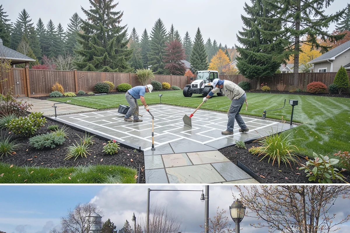 River Rock Installation in Marysville, Snohomish County, WA - Can be installed year-round.