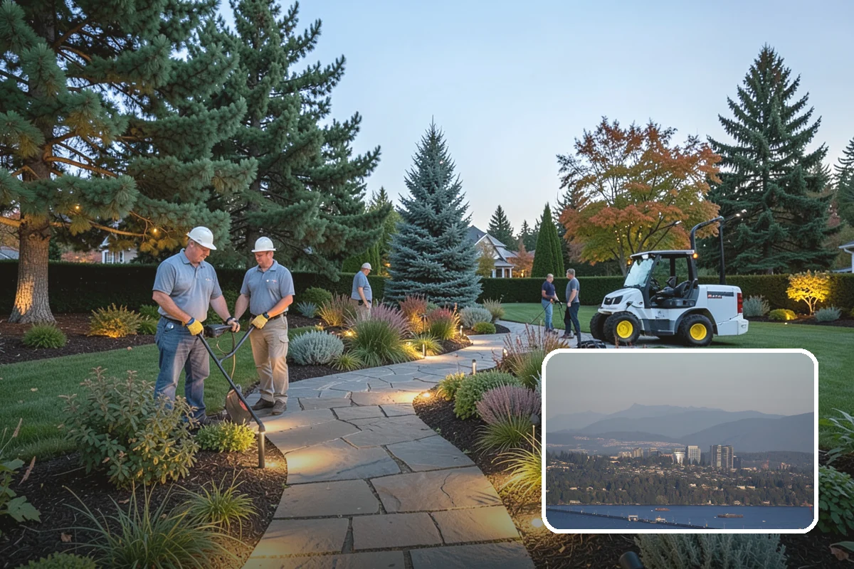 River Rock Installation in Medina, King County, WA - Natural, water-worn decorative look