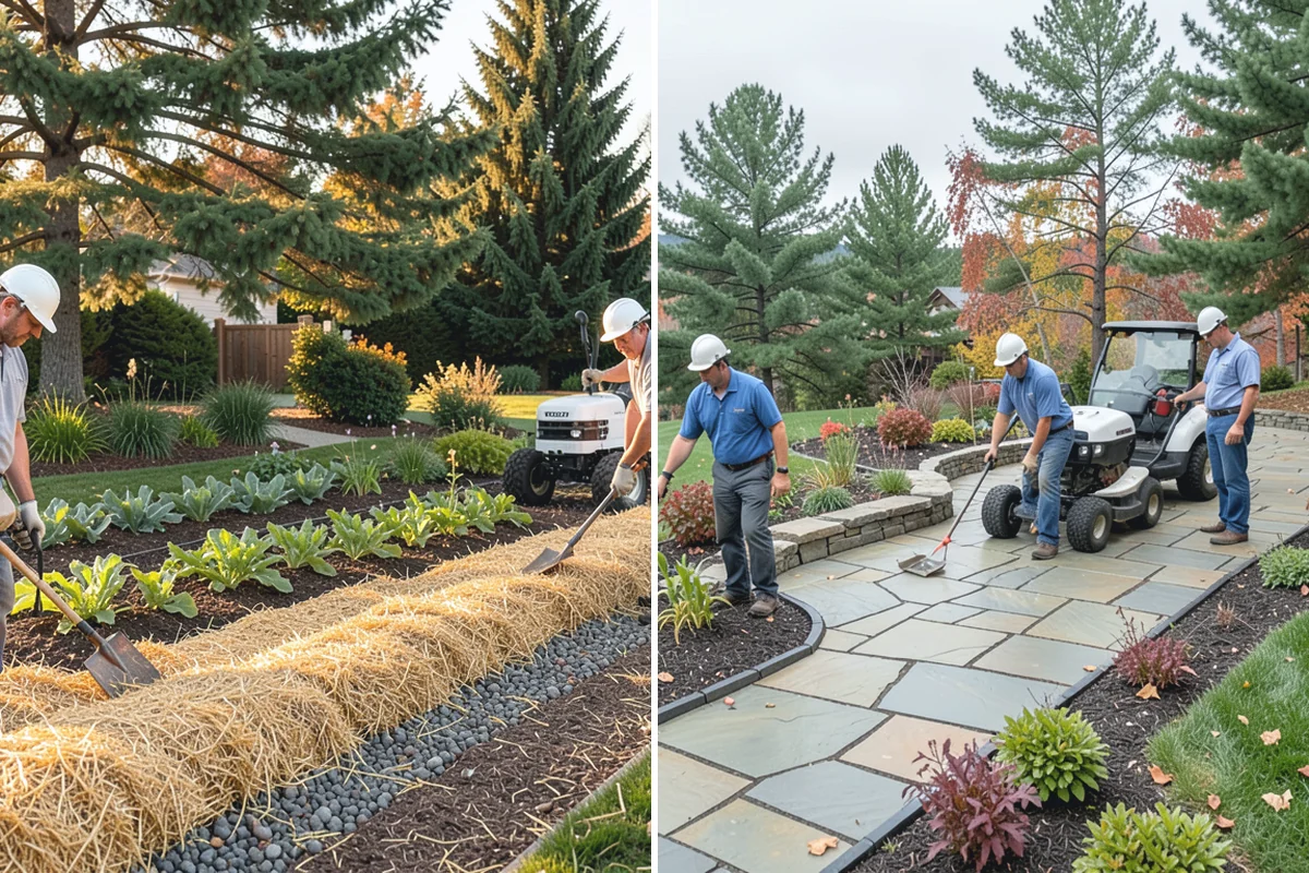 River Rock Installation in Medina, King County, WA - Lay out the bed or creek-bed path