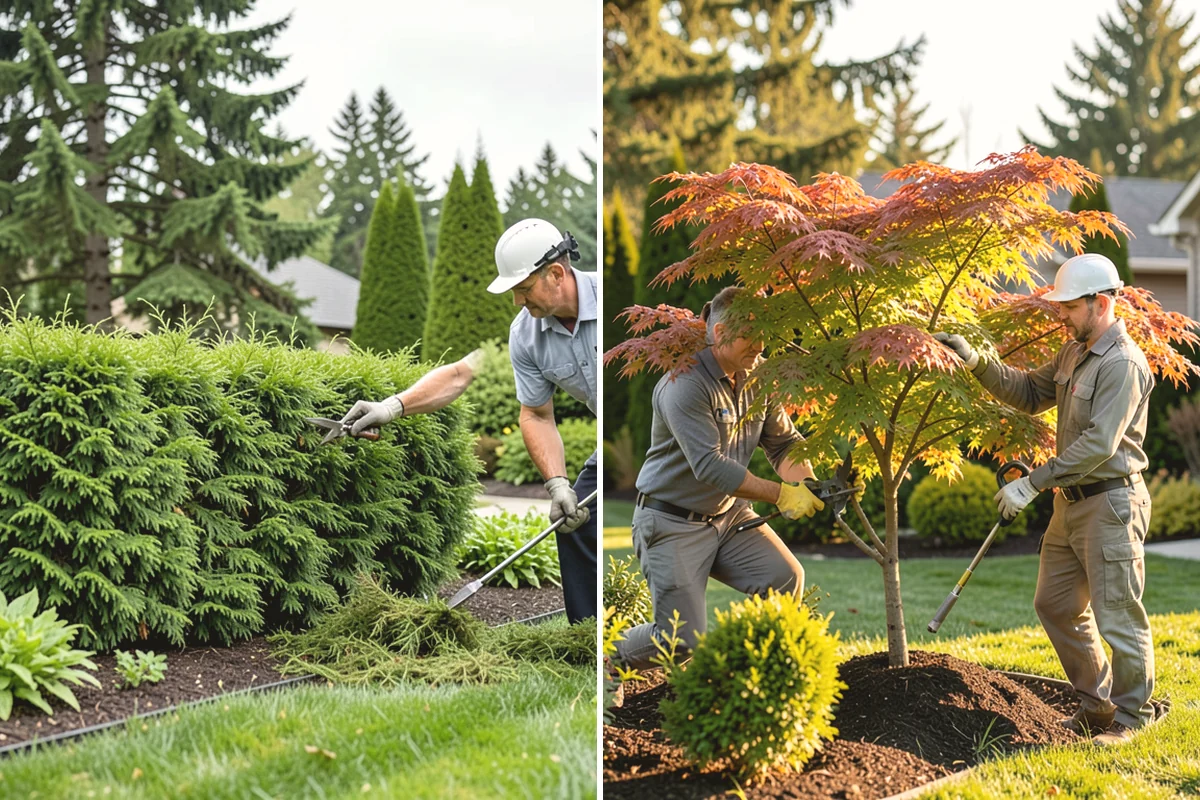 River Rock Installation in Mountlake Terrace, Snohomish County, WA - Lay out the bed or creek-bed path
