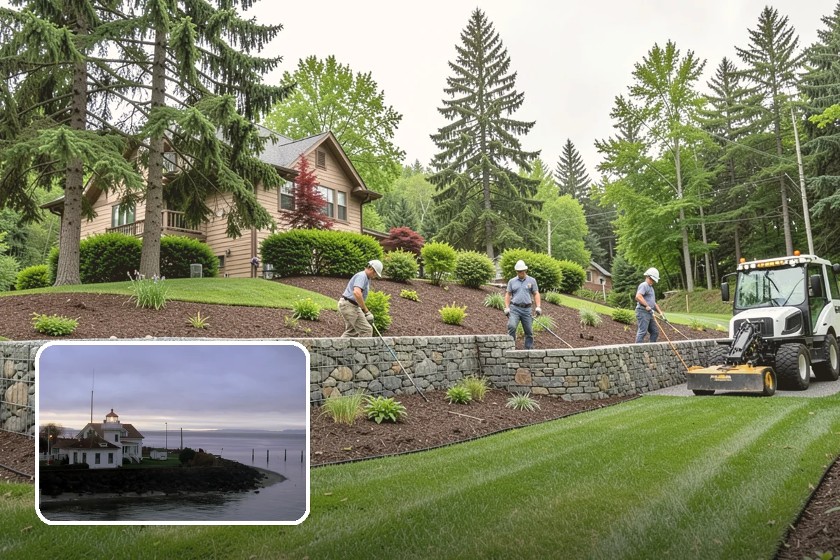River Rock Installation in Mukilteo, Snohomish County, WA - Natural, water-worn decorative look