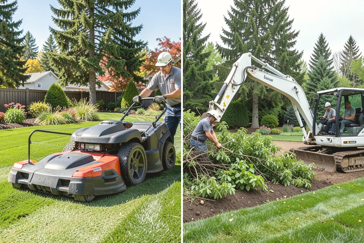 River Rock Installation in Mukilteo, Snohomish County, WA - Lay out the bed or creek-bed path
