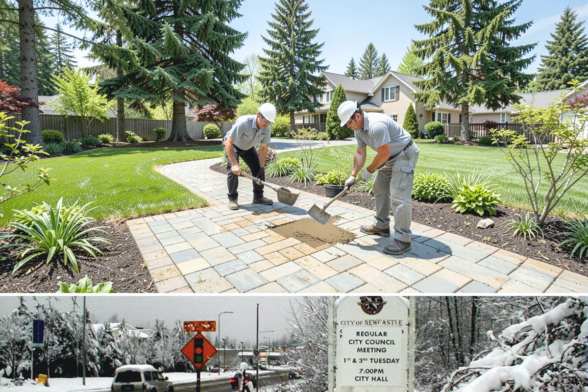 River Rock Installation in Newcastle, King County, WA - Can be installed year-round.