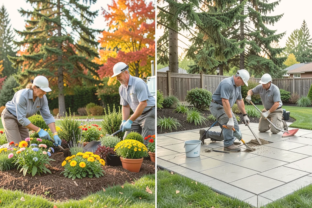 River Rock Installation in Orting, Pierce County, WA - Lay out the bed or creek-bed path