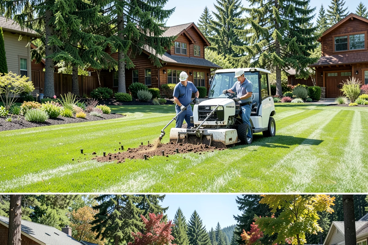 River Rock Installation in Orting, Pierce County, WA - Can be installed year-round.