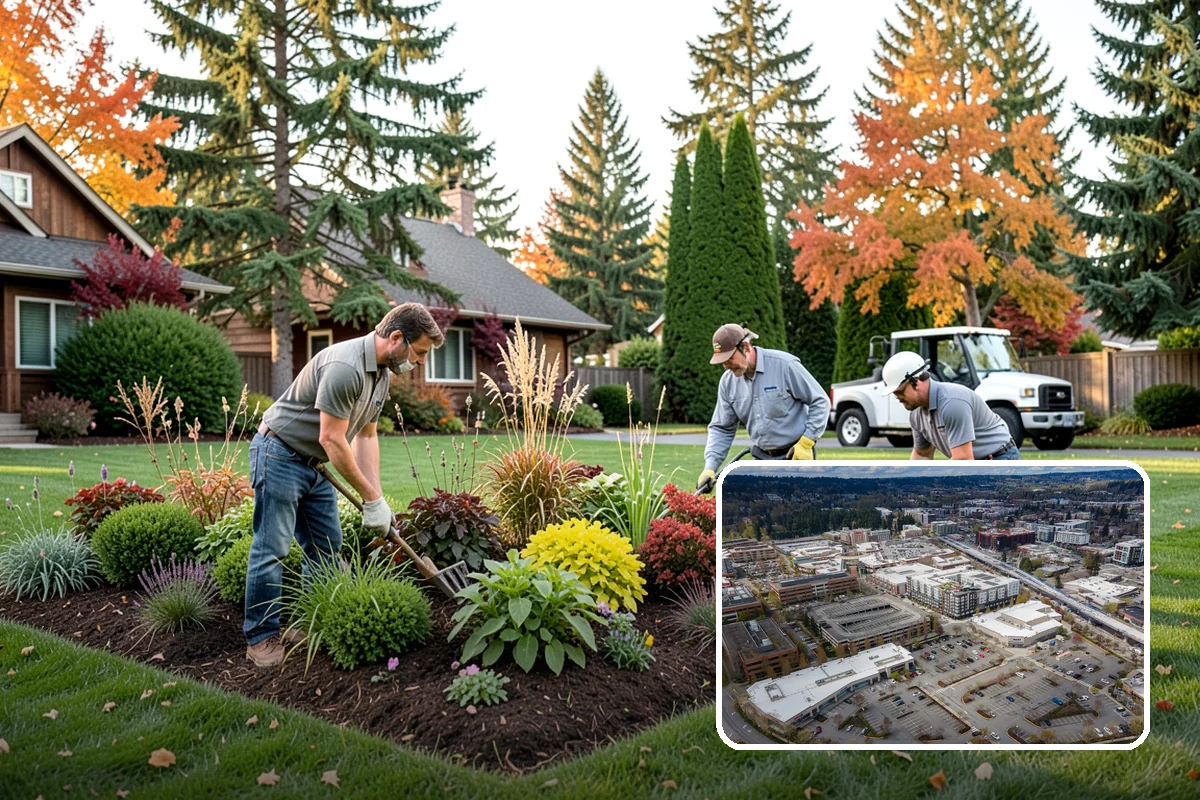 River Rock Installation in Redmond, King County, WA - Natural, water-worn decorative look