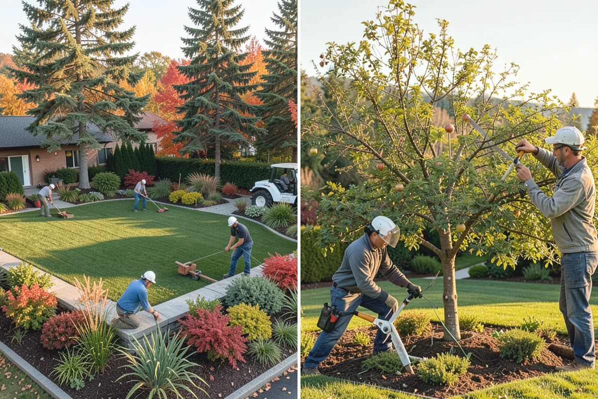 River Rock Installation in Roy, Pierce County, WA - Lay out the bed or creek-bed path