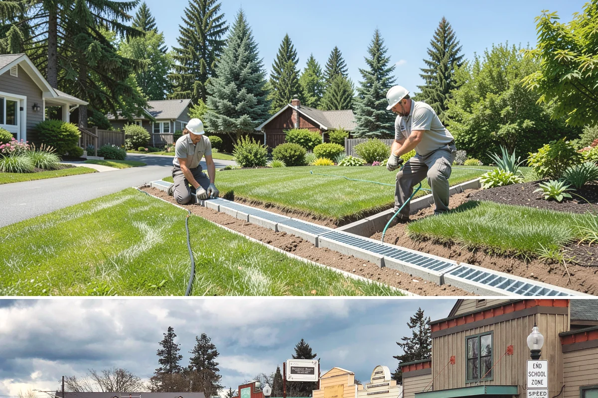 River Rock Installation in Roy, Pierce County, WA - Can be installed year-round.