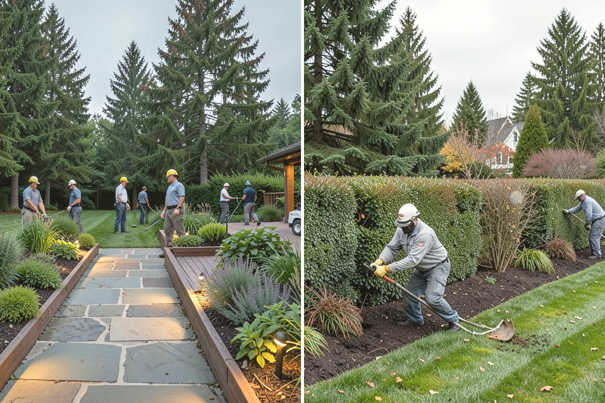 River Rock Installation in Ruston, Pierce County, WA - Lay out the bed or creek-bed path