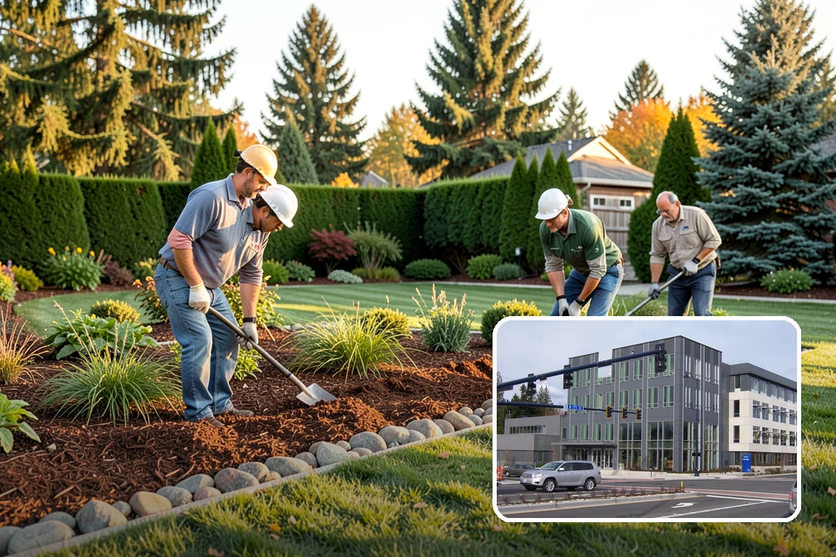River Rock Installation in Shoreline, King County, WA - Natural, water-worn decorative look