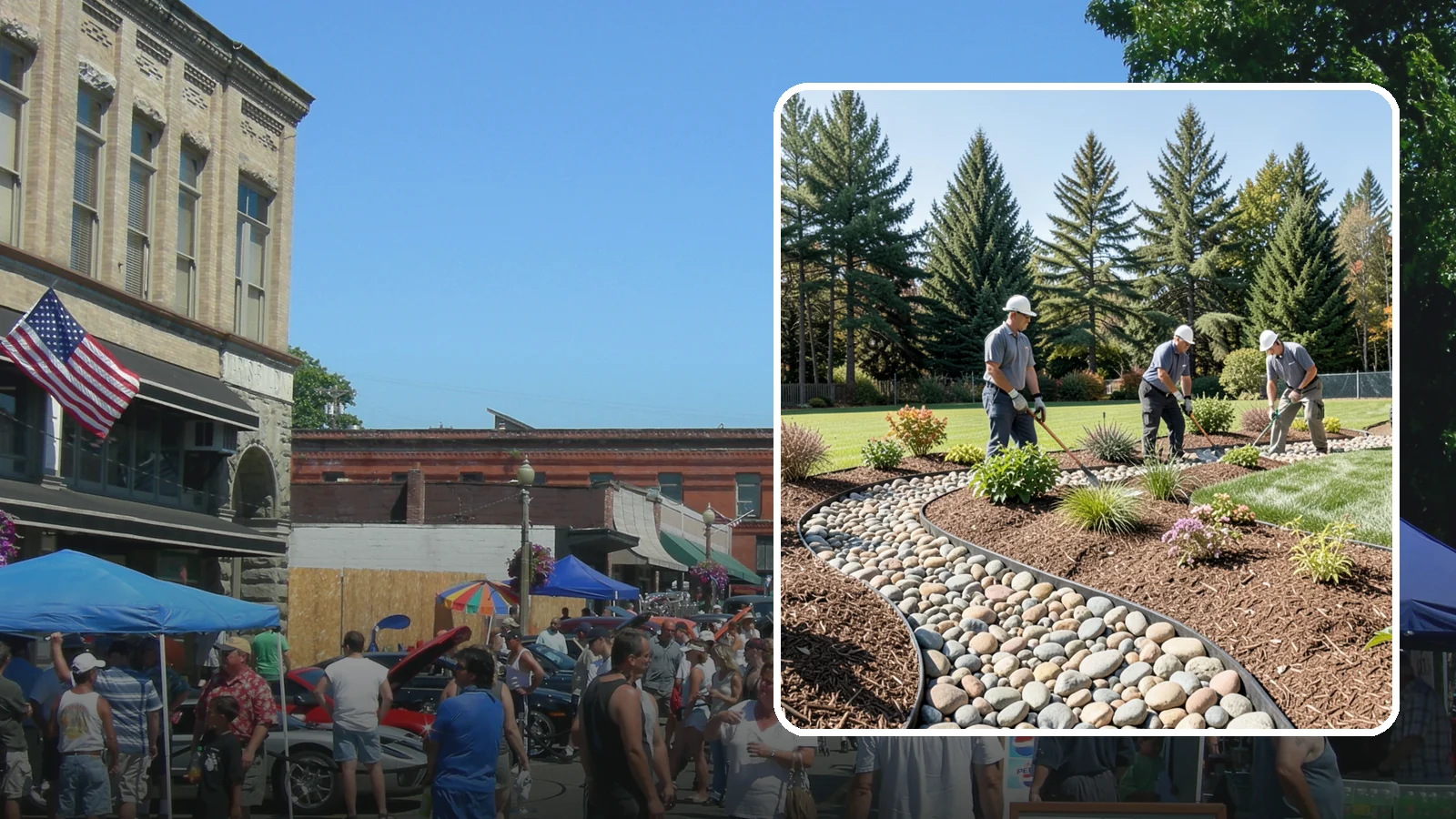 River Rock Installation in Snohomish, Snohomish County, WA - Smooth river rock installed for decorative beds, dry creek beds, and natural-looking drainage accents.