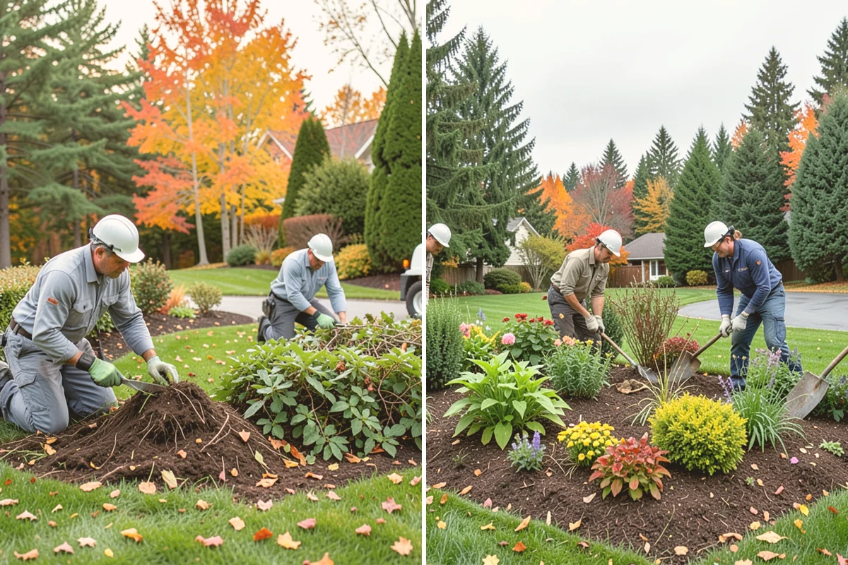 River Rock Installation in Stanwood, Snohomish County, WA - Lay out the bed or creek-bed path