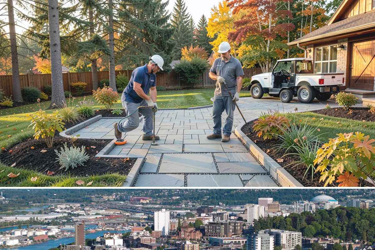 River Rock Installation in Tacoma, Pierce County, WA - Can be installed year-round.