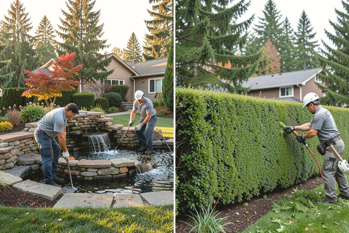 River Rock Installation in Yarrow Point, King County, WA - Lay out the bed or creek-bed path