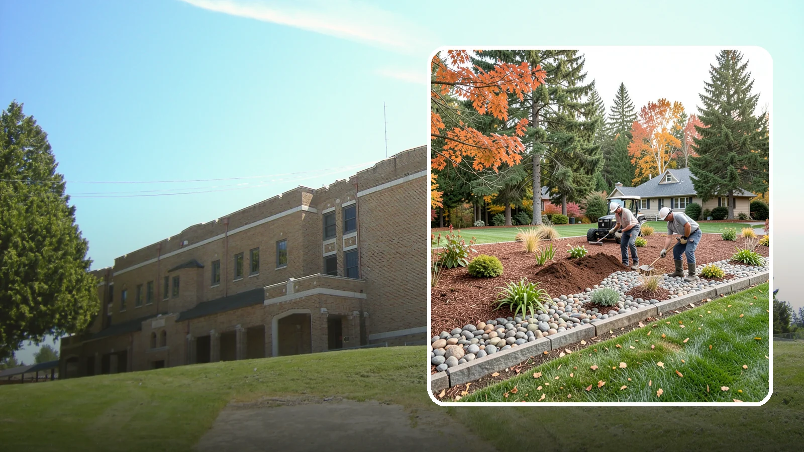 Rock Replacement in Maple Valley, King County, WA - Old, dirt-choked rock removed and replaced with clean decorative stone and fresh weed barrier.