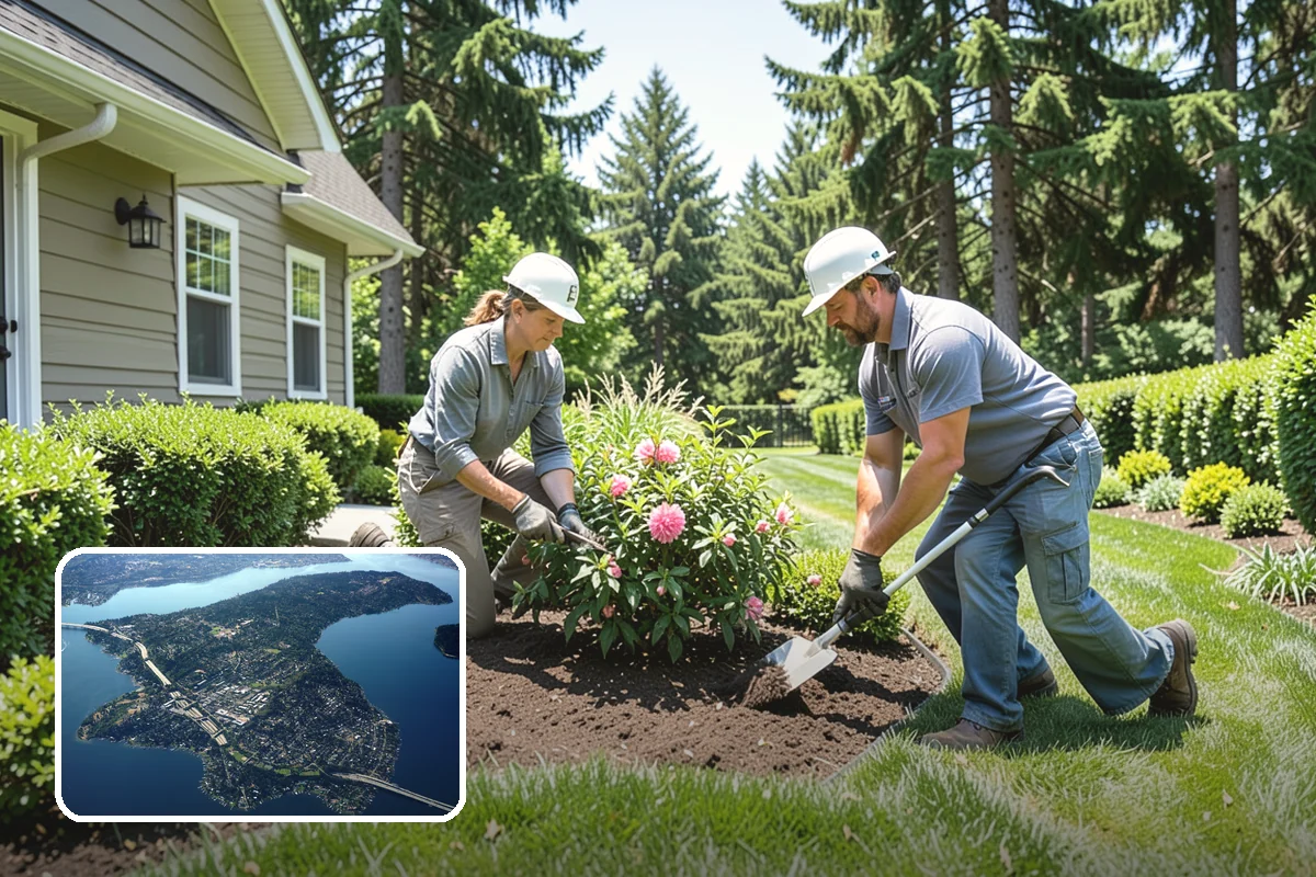 Rock Replacement in Mercer Island, King County, WA - Eliminates the weed-harboring soil and debris buried in old rock