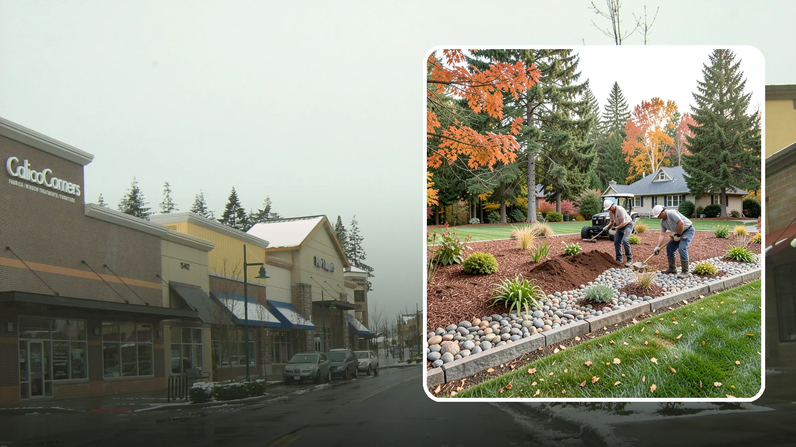 Rock Replacement in Mill Creek, Snohomish County, WA - Old, dirt-choked rock removed and replaced with clean decorative stone and fresh weed barrier.