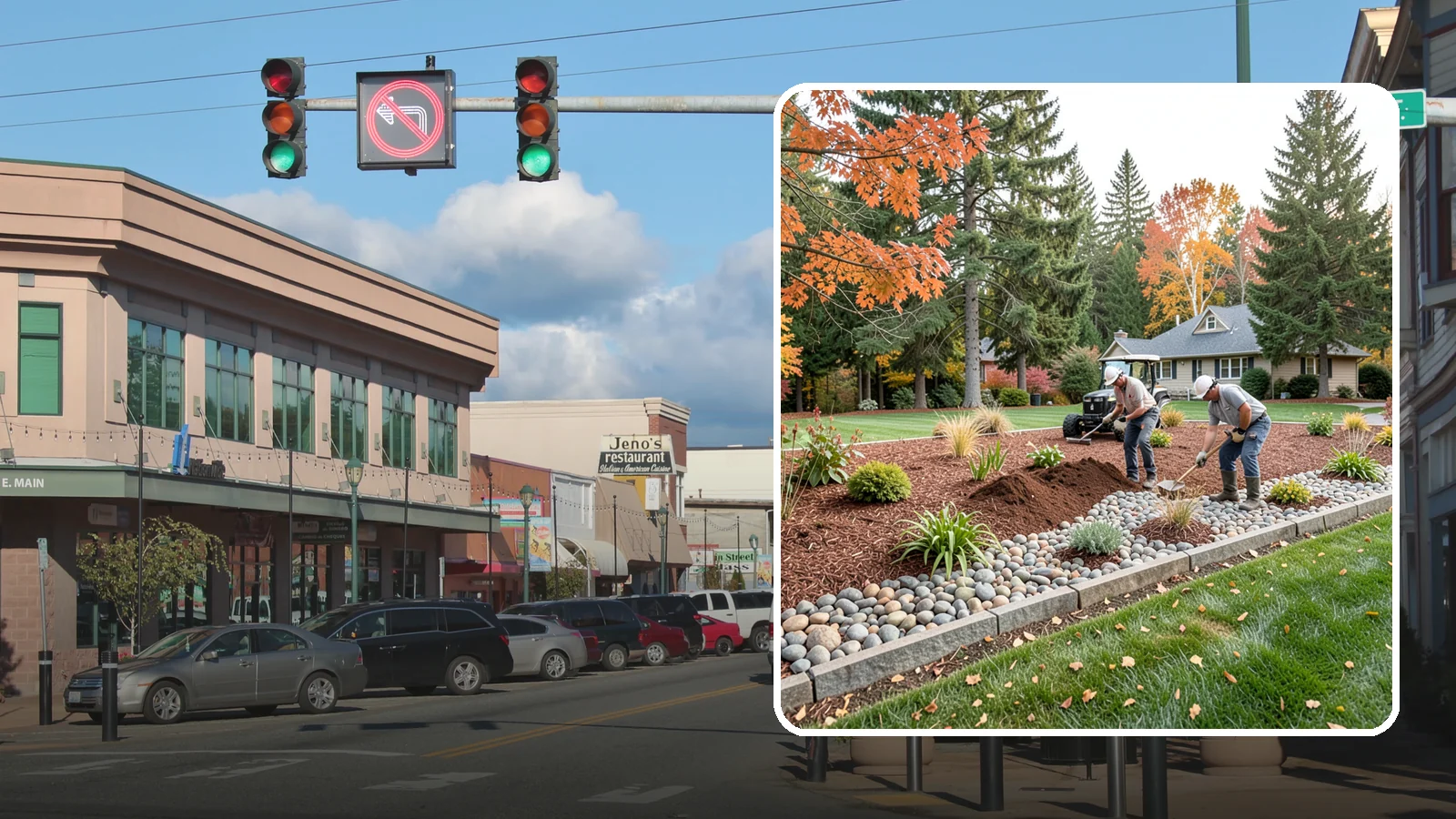 Rock Replacement in Monroe, Snohomish County, WA - Old, dirt-choked rock removed and replaced with clean decorative stone and fresh weed barrier.