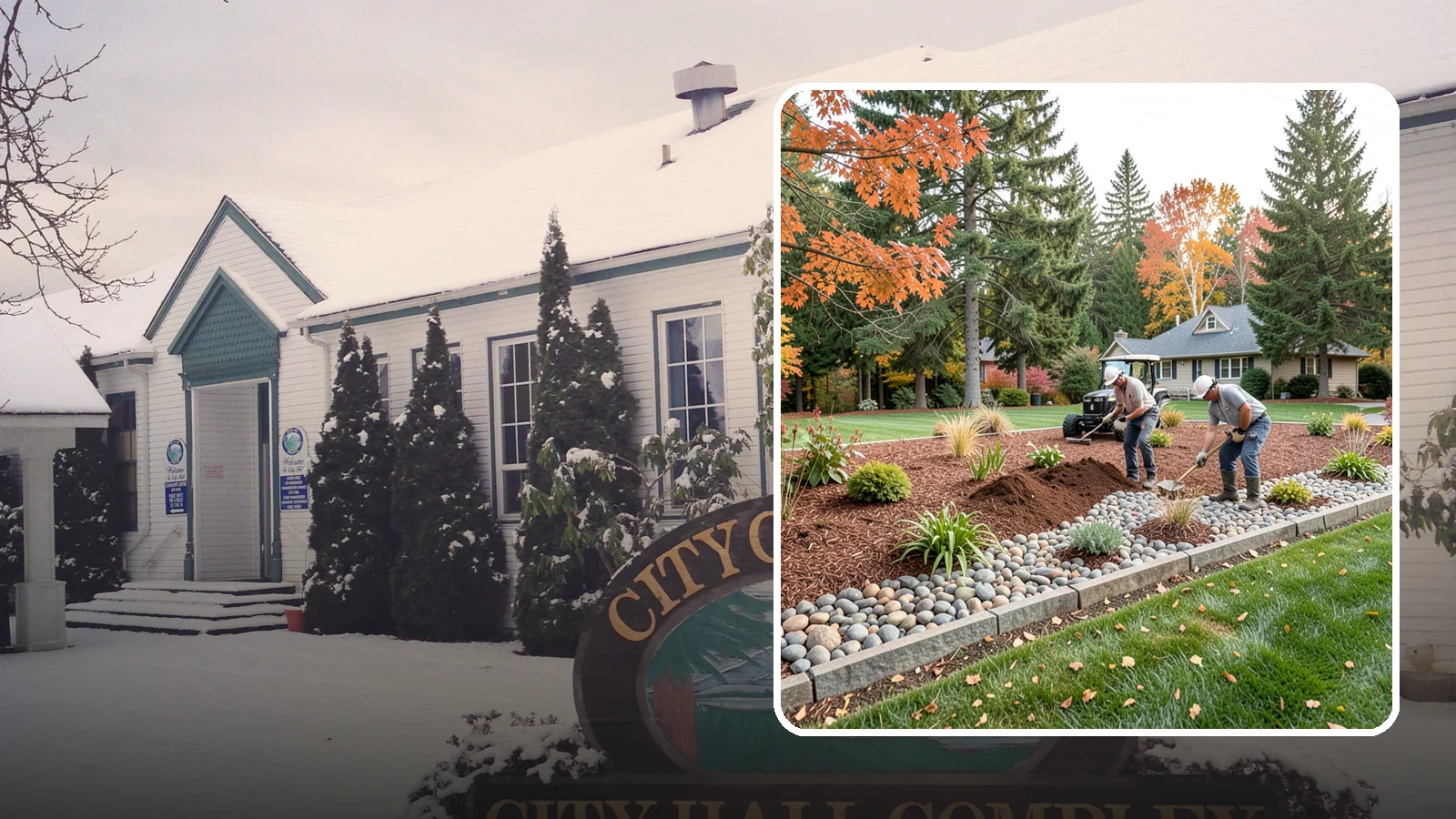 Rock Replacement in Pacific, King County, WA - Old, dirt-choked rock removed and replaced with clean decorative stone and fresh weed barrier.