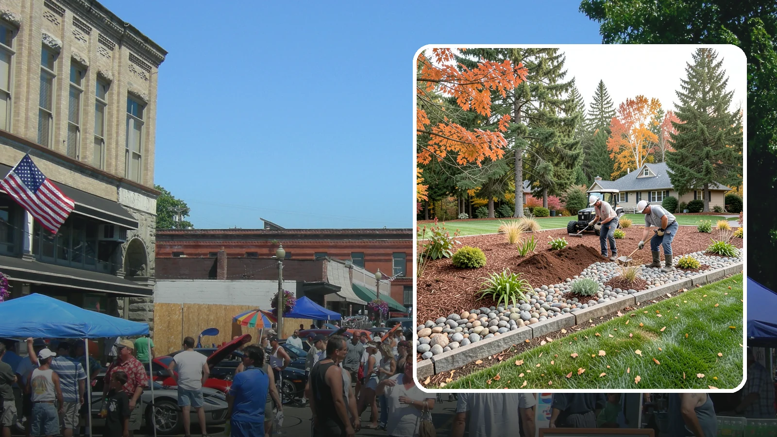 Rock Replacement in Snohomish, Snohomish County, WA - Old, dirt-choked rock removed and replaced with clean decorative stone and fresh weed barrier.