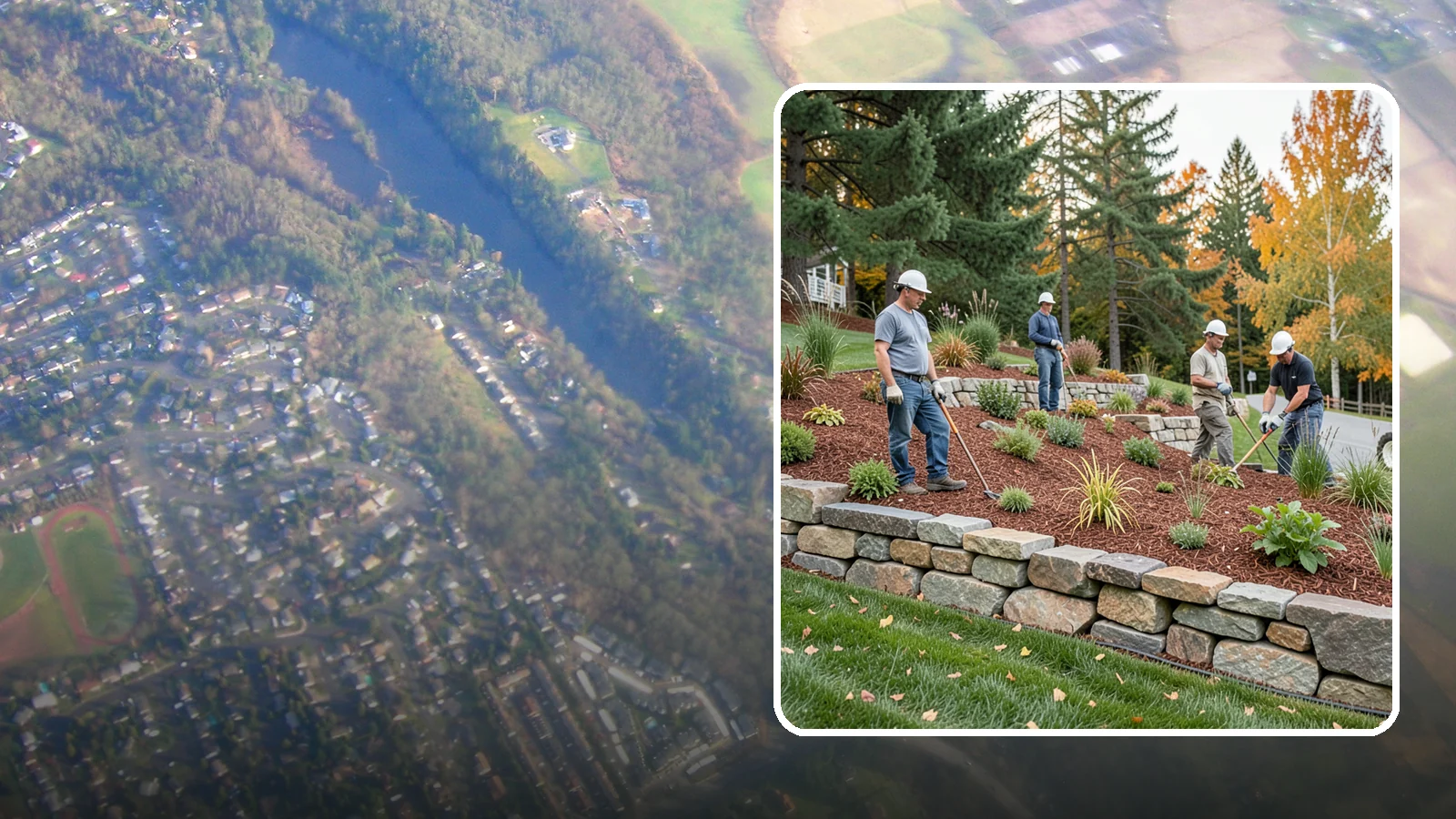 Rockery Wall Installation in Algona, King County, WA - A regional PNW favorite of stacked quarry rock built as a free-draining rockery to stabilize and beautify Western Washington...