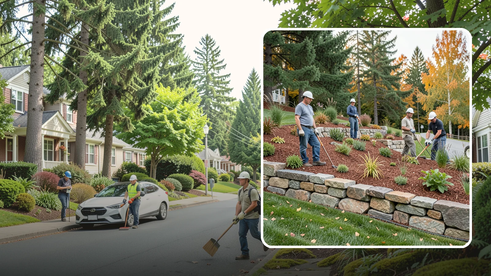 Rockery Wall Installation in Beaux Arts Village, King County, WA - A regional PNW favorite of stacked quarry rock built as a free-draining rockery to stabilize and beautify Western Washington...