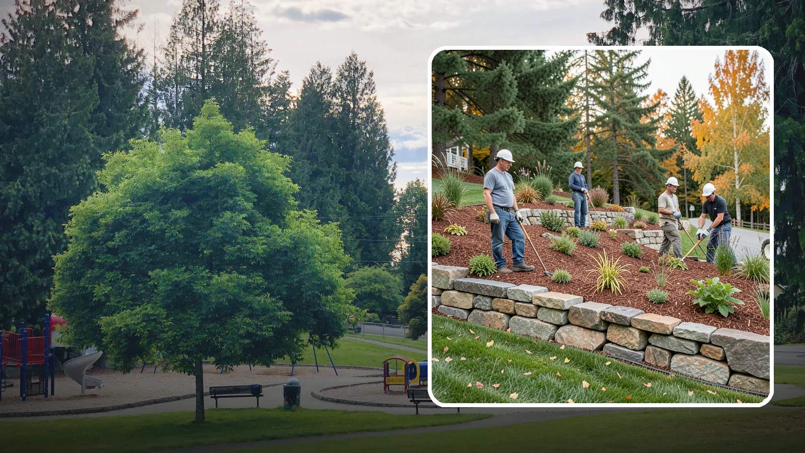 Rockery Wall Installation in Bonney Lake, Pierce County, WA - A regional PNW favorite of stacked quarry rock built as a free-draining rockery to stabilize and beautify Western Washington...